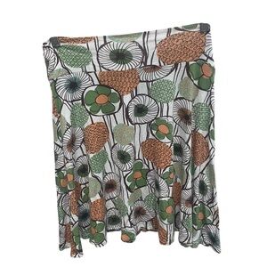 Salaam women’s floral flippy twirl skirt jersey knit pull on size small